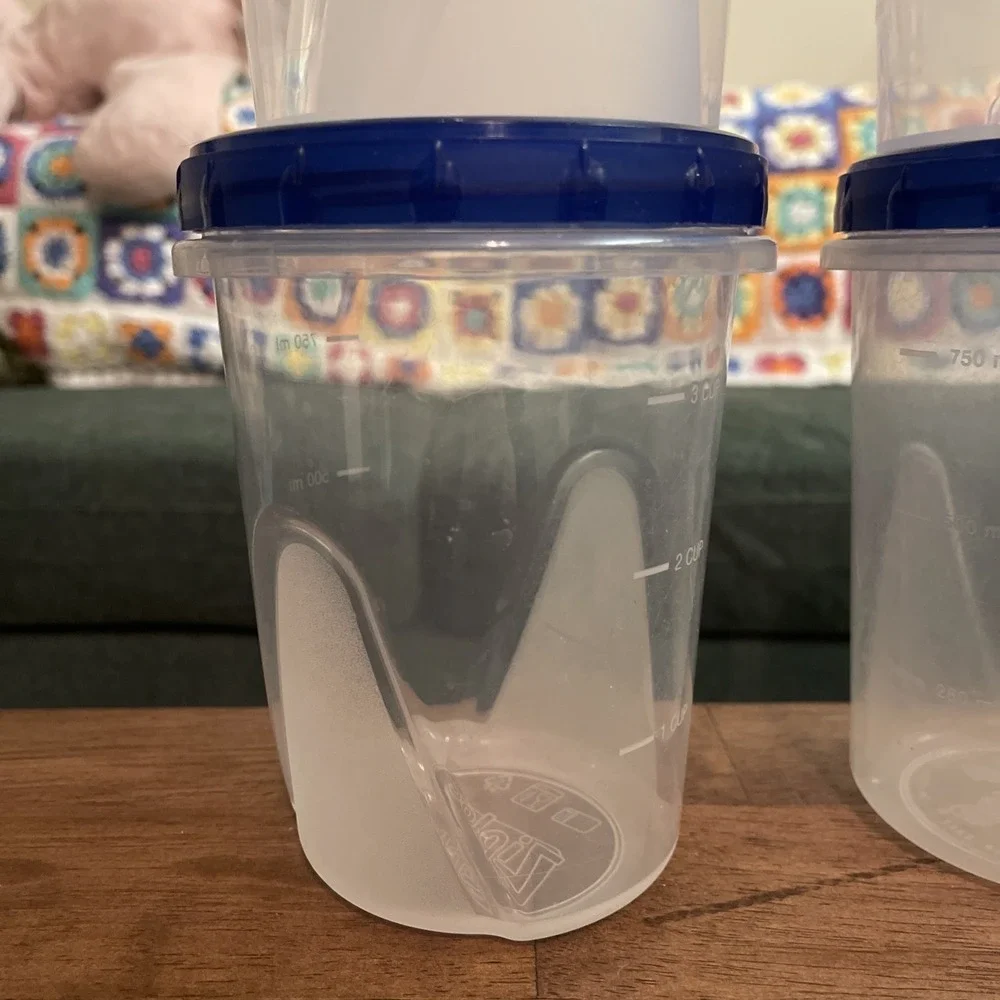 7 Ziploc Twist 'n Loc‎ Med Round 1 Qt/32 Oz/4Cup Containers & Lids Sm 8oz/2cup